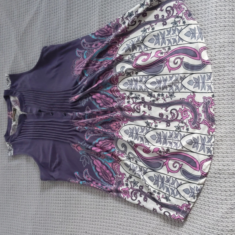 Reborn Purple and Pink Patterned Blouse